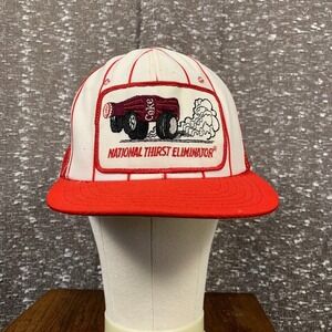 Vintage 70s Coca-Cola National Thirst Eliminator Red/White Trucker Hat